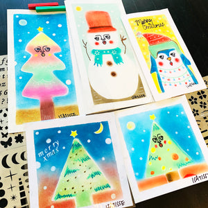 和諧粉彩聖誕卡及賀卡心意卡DIY工作坊 Nagomi Pastel Greeting Cards DIY workshop